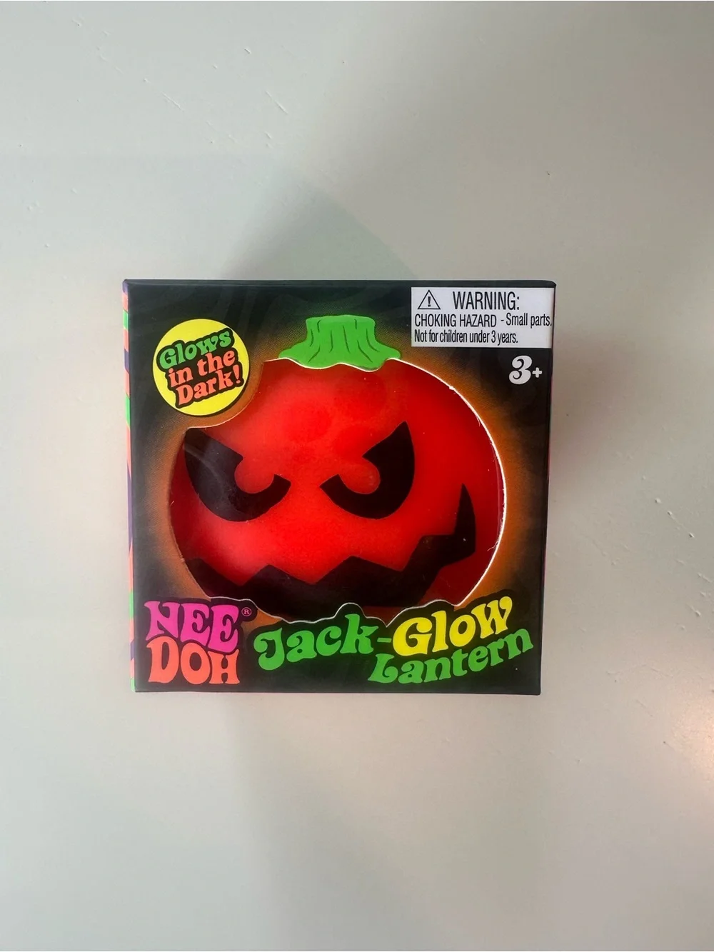 New NeeDoh Jack-Glow Lantern Pumpkin Toy — Orange